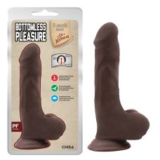 Фаллос на присоске реалистичный коричневый CHISA Bottomless Pleasure Brown
