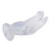 Анально-вагинальный фаллоимитатор для двойного проникновения на присоске прозрачный CHISA Hi Rubber Inch Dildo