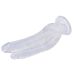 Анально-вагинальный фаллоимитатор для двойного проникновения на присоске прозрачный CHISA Hi Rubber Inch Dildo