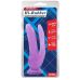Двойной анально вагинальный фаллоимитатор на присоске фиолетовый CHISA Hi Rubber 8.0 Inch Dildo