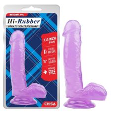 Фалоімітатор 17,5 / 3,6 см на присоску реалістичний фіолетовий CHISA 7.0 Inch Dildo Purple