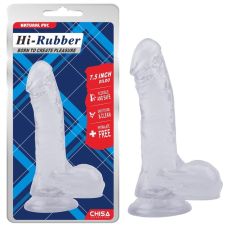 Фалос на присоску реалістичний прозорий CHISA 7.5 Inch Dildo Clear