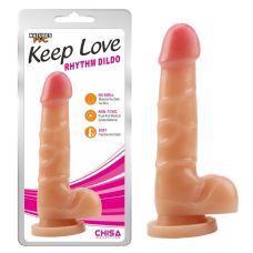 Фалоімітатор 19/3, 7 см на присоску реалістик тілесний CHISA Keep Love Rhythm Dildo