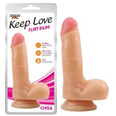 Фалоімітатор 17/3, 8 см на присоску реалістик тілесний CHISA Keep Love Flirt Dildo