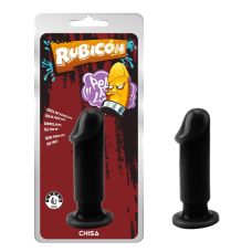 Анальна пробка на присоску у вигляді члена чорна Chisa Evil Dildo Plug M