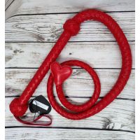 Плеть длинная БДСМ красного цвета DS Fetish Whip Long Red