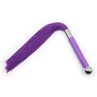 Флоггер БДСМ силиконовый фиолетового цвета DS Fetish длина 400 мм
