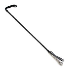 Шлепалка БДСМ черно серебристого цвета DS Fetish Whip diamond