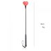 Стек сердечко БДСМ из искусственной кожи красно черного цвета DS Fetish Crop heart red black