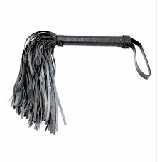 Флогер БДСМ зі штучної шкіри чорного кольору DS Fetish