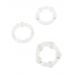 Набор из 3 шт эрекционных колец без вибрации белые STAY HARD - Three Rings Clear