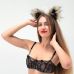 Хутряні вушка кішечки для рольових ігор Коричневі з чорним Okova Хутряні вушка кішечки для рольових ігор Коричневі з чорним Okova