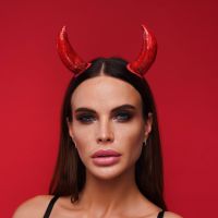 Роги диявола маленькі для рольових ігор червоного кольору Okova