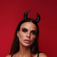 Роги диявола маленькі для рольових ігор Чорного кольору Okova