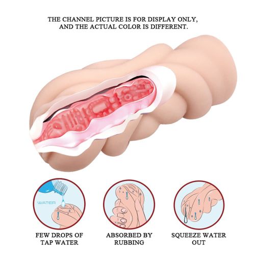 Мастурбатор вагіна реалістична бежевого кольору що самозмащується Crazy Bull довжина 135 мм