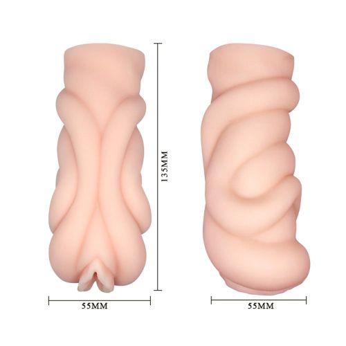 Мастурбатор вагіна реалістична бежевого кольору що самозмащується Crazy Bull довжина 135 мм