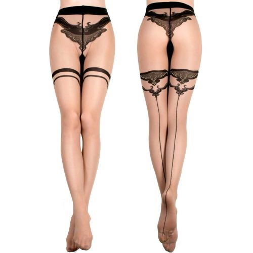 Колготки черные с золотистым узором Ballerina's Secret  20 ден размеры L/XL Колготки черные с золотистым узором Ballerina's Secret  20 ден размеры L/XL
