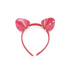 Вуха кролика для рольових ігор глянсові червоного кольору DS Fetish