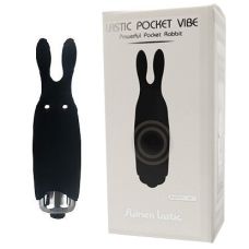 Минивибратор в виде кролика Adrien LasticPocket Rabbit черный