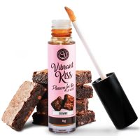 Блеск для губ с эффектом вибрации со вкусом брауни Secret Play Vibrant Kiss, 6 грамм