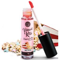 Блеск для губ с эффектом вибрации со вкусом попкорна Secret Play Vibrant Kiss, 6 грамм