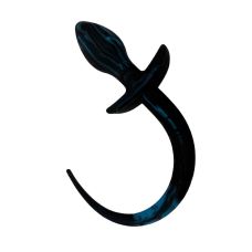 Анальний силіконовий плаг з хвостиком чорно-синій