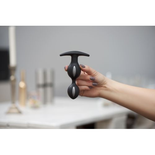 Анальні кульки B Balls Fun Factory чорно-сірі