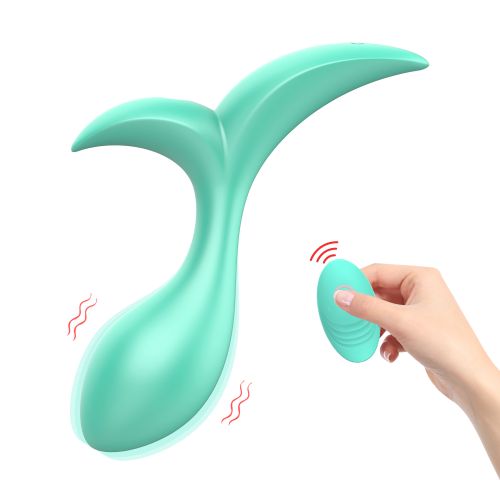 Анальный вибратор с дистанционным управлением бирюзовый Every Night Toys Sally 10 режимов вибрации