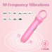 Міні-вібратор для клітора та сосків із преміального медичного силікону світло-рожевий Every Night Toys Merry 10 режимів вібрації