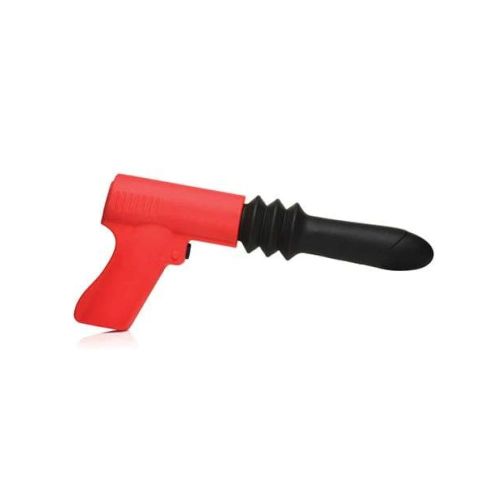 Вібратор Пульсатор вагінальний у формі пістолета червоно-чорний Master Series Pistol Pounder