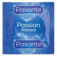 Презервативы с ребристой структурой из натурального латекса Pasante Ribbed Passion 1 штука