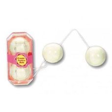 Шарики вагинальные с вибрирующим эффектом белые Yam Balls