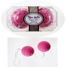 Шарики вагинальные с вибрирующим эффектом розовые Yam Balls