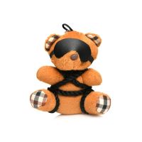 Брелок Ведмедик у масці на очах оранжевого кольору Master Series