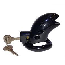 Пояс вірності чоловічий з трьома кільцями чорного кольору Loveshop Runye Chastity cage