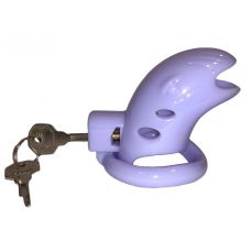 Пояс вірності чоловічий з трьома кільцями фіолетового кольору Loveshop Runye Chastity cage