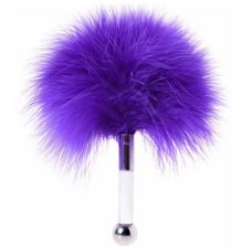 Щекоталка пушок на короткой ручке фиолетового цвета Loveshop Runye