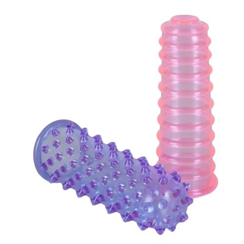 Рельєфні насадки на пальці з шипами та реберцями різнокольорові Kiki Mandy Mystery