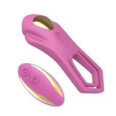 Ерекційне віброкільце з пультом ДК червоного кольору Boss series