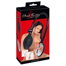 Вакуумная вагинальная помпа для половых губ черного цвета Bad Kitty 