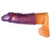 Фиолетовая насадка на член с усиками и закрытой головкой You2Toys 