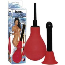 Анальный душ с двумя насадками красного цвета Intim Dusche