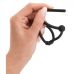 Уретральний стимулятор із кільцем для голівки БДСМ силіконовий чорного кольору You2Toys