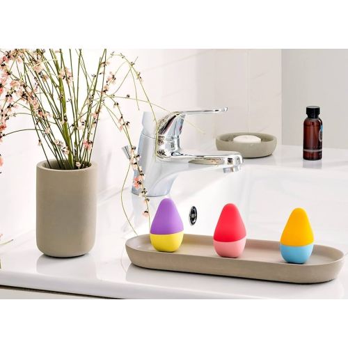 Мини вибратор для стимуляции клитора фиолетово желтый Iroha 