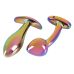 Набір анальних пробок металевих райдужного кольору Foxshow 2 штуки