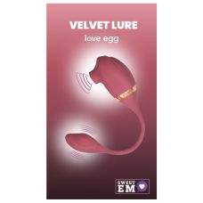 Двойной вакуумный вибратор с отростком для точки G тёмно-розовый Sweet Em 7 режимов 