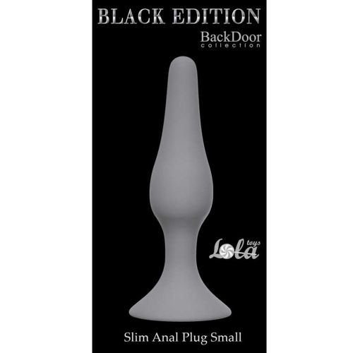 Анальный плаг серого цвета Lola Toys Black Edition