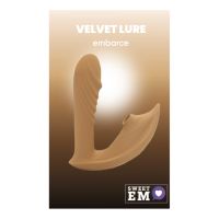 Подвійний вібратор із кліторальним стимулятором із вакуумною стимуляцією коричневий Sweet Em розмір L