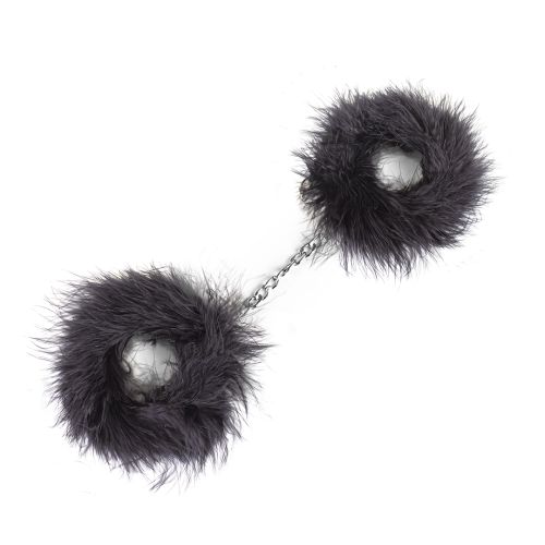 Наручники з пір'ям лелеки марабу в чорному кольорі Secret Play Marabou Handcuffs Наручники з пір'ям лелеки марабу в чорному кольорі Secret Play Marabou Handcuffs