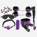 Набор для БДСМ из 8 предметов черно фиолетового цвета Secret Play Secret Pleasure Collection Bondage Kit